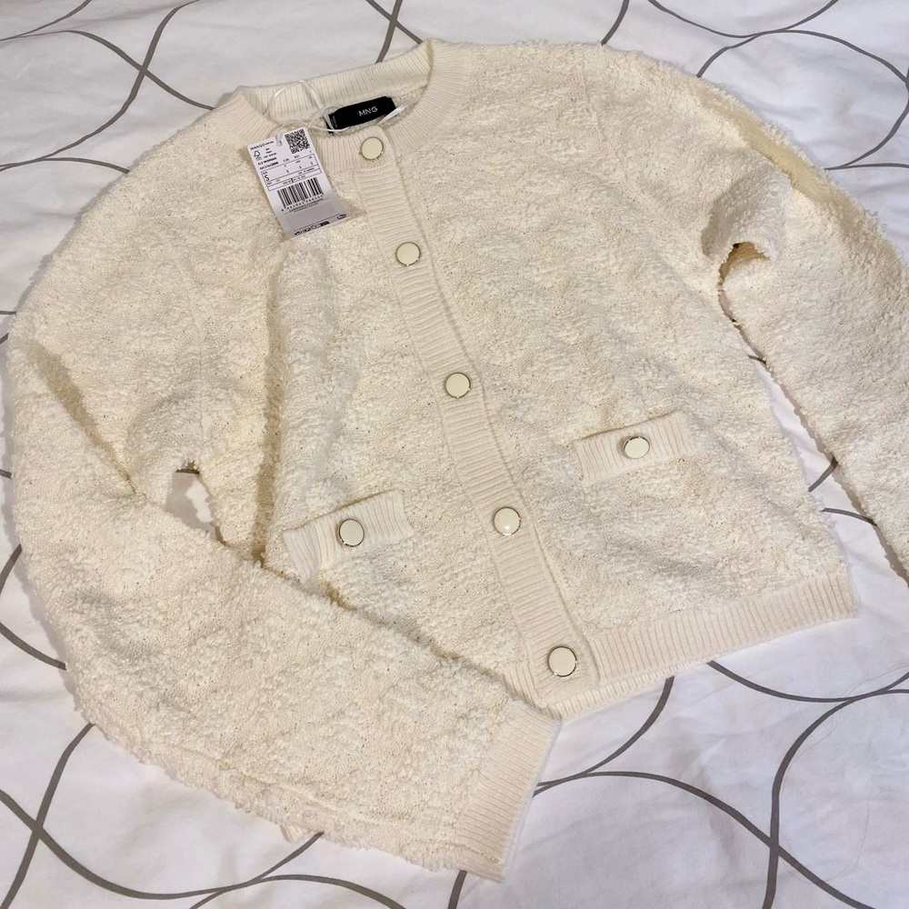 Mango Cream Cardigan
